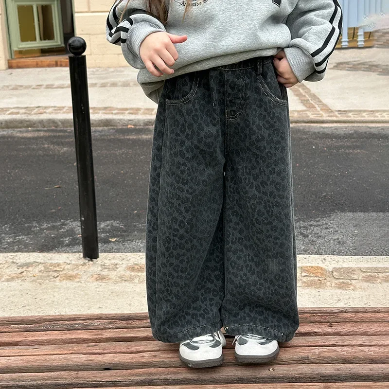 Girls Pants Kids Clothes Fashion Easy Matching Jeans