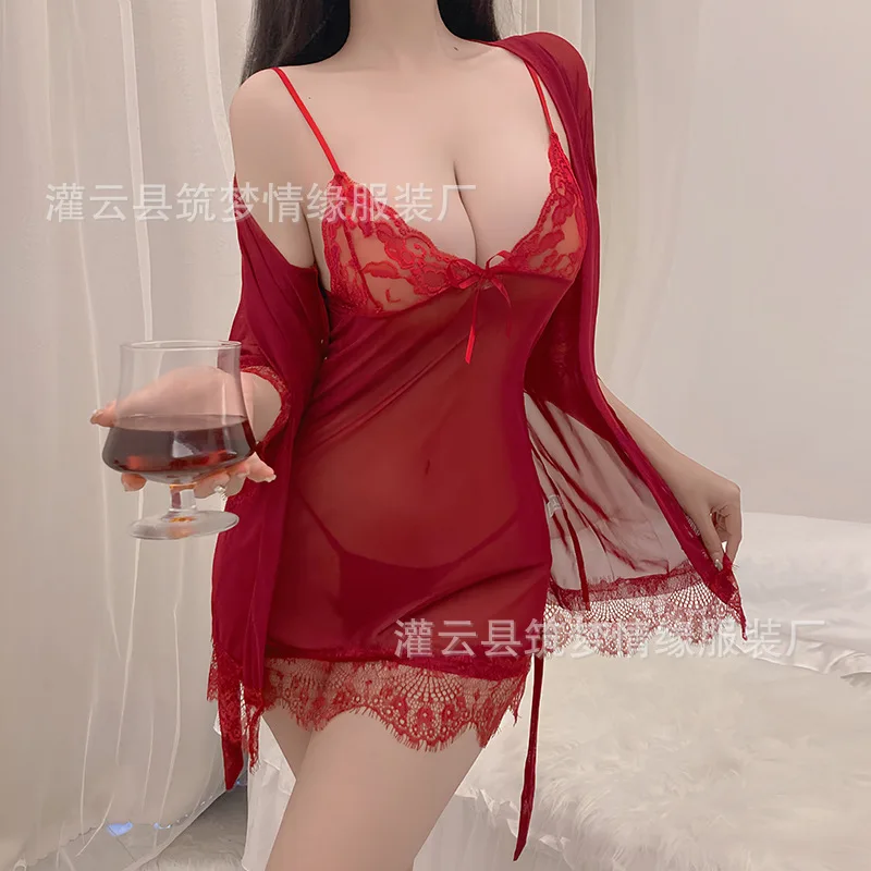 Однотонное сексуальное женское белье, эротическое платье, трусики, женская милая ночная рубашка, одежда, прозрачный костюм для девочек, чувственная косплей, секс-пижама