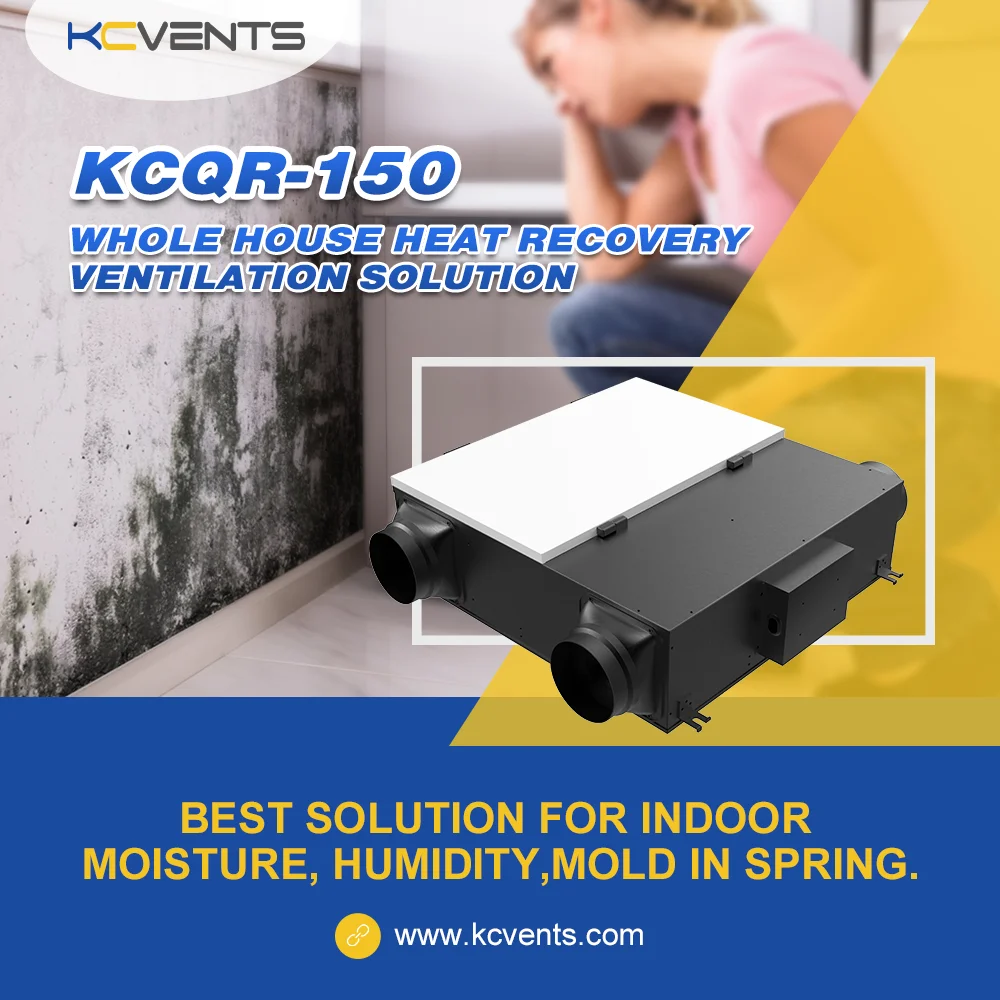 Whole House Silent Ventilation System With Hepa Filtration And Erv Heat Recovery Fresh Air Smart Control Operation