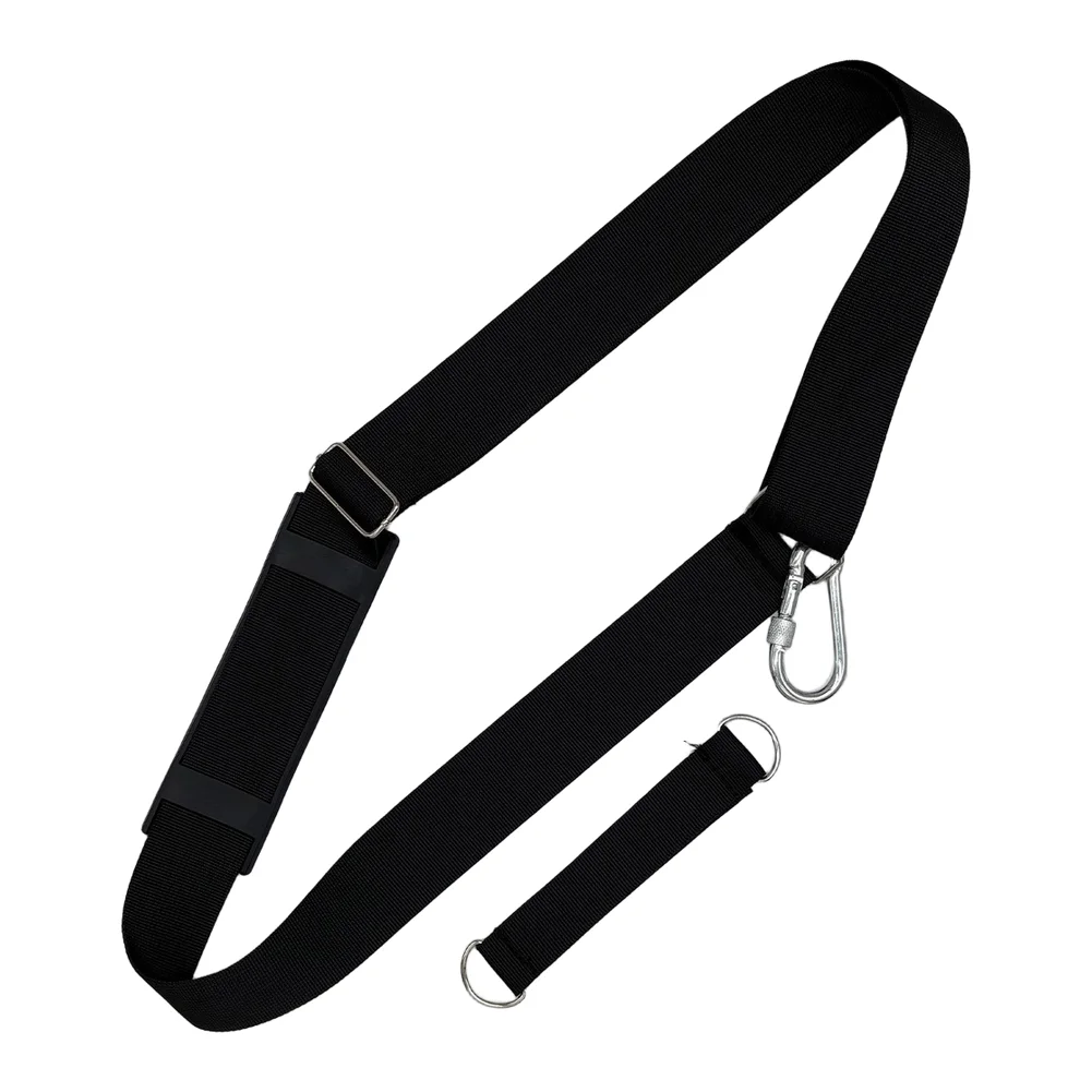 

Ремень для крепления электроинструментов на рюкзаке с предохранительным замком для фиксации положения инструмента при движении и переноске