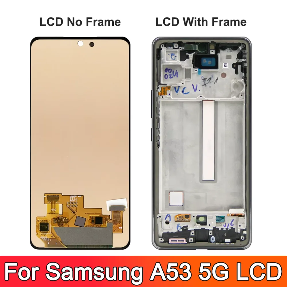 6.5\'\' For OLED For Samsung A53 5G LCD A536 A536B A536E SM-A536U Display Touch Screen with Frame Digitizer Assembly Replacement