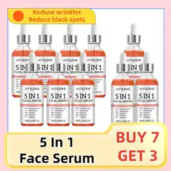 1/2/3/5/10Pcs 5 In 1 Hyaluronic Acid Face Serum Moisturizing Vitamin C collagen Lightning Facial Serum Shrink Pores Skin Care