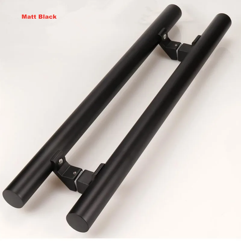Black thickened stainless steel square door handle glass door handle push pull door handle framed door handle(XYLS-040)