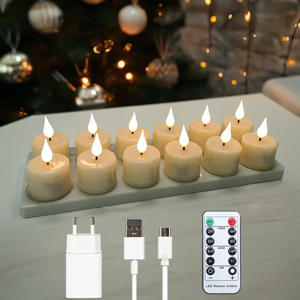 

Rechargeable LED Candles With Remote Control LED Candles For Room Decor Birthday Home Decor Festival Decoration Flameless Candle