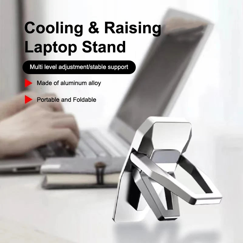 Adjustable Laptop Stand 2PCS Notebook Support Holder Portable Riser Cooling Bracket Universal For Keyboard Tablet Phone Laptop