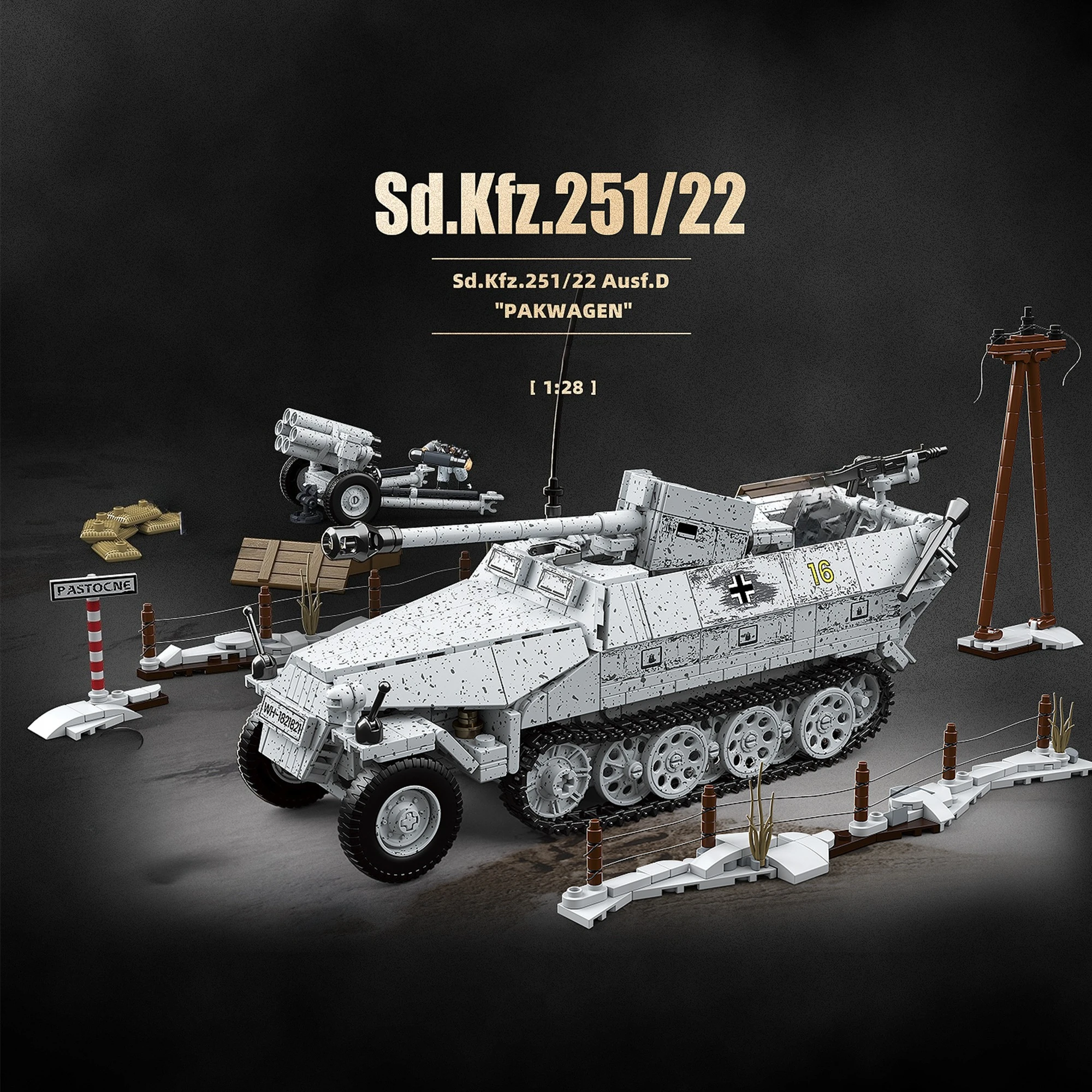 yZ[z1123 Sd.Kfz.251/22 Ausf. D Pakwagen gݗăubN 1:28 񎟐E NVbN ԗ ~^[ubN  q l Mtg