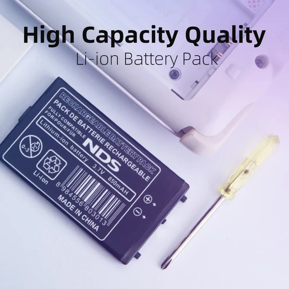 

PHOMAX 3.7V 850mAh Rechargeable Lithium-ion Battery Replacement batteries For Nintendo DS NDS + Screwdriver Tool