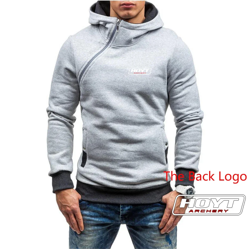 2024 Printing Men New Hoyt Archery Autumn Zipper Hoodies Cotton Jackets Casual Harajuku Cardigan Sweatshirts Padded Coat Top