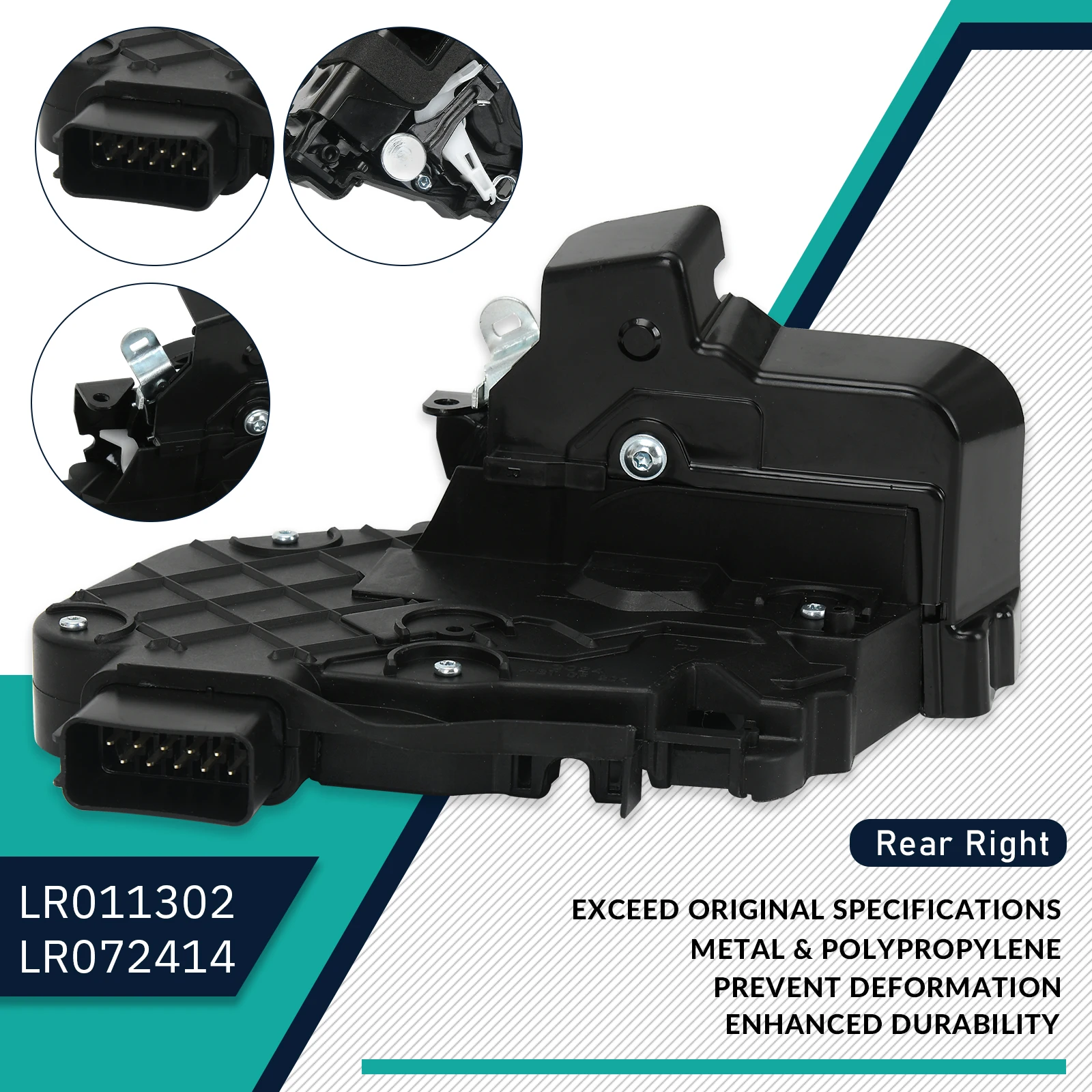 مجموعة أدوات تشغيل مزلاج الباب الميكانيكية الإلكترونية لسيارة لاند روفر رينج روفر إيفوك سبورت LR011303 FQM500330