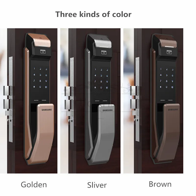 Samsung Smart Digital Fingerprint Lock SHS-P718 Home Automatic Push Pull Handle Anti-theft Door Electronic Password Doorlock