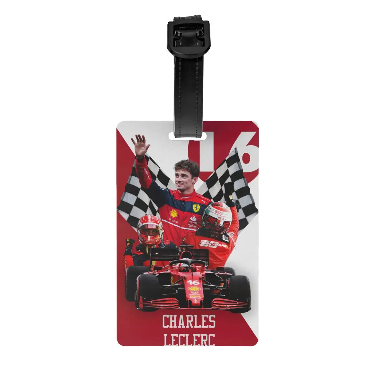 Formula One Racing Driver Leclerc Charles Luggage Tag for Suitcases Privacy Cover Name ID Card