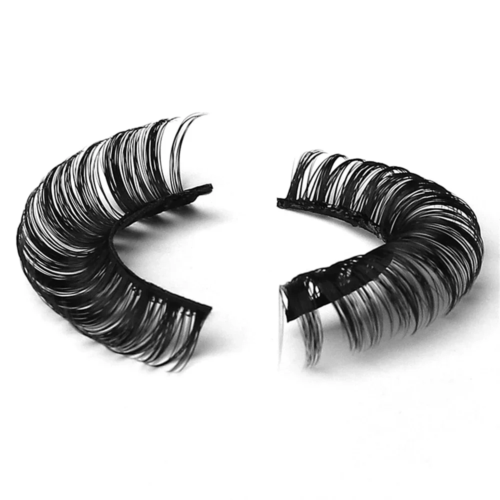 10 paia di ciglia a strisce russe DD Curl ciglia finte Fluffy Wispy Faux Mink Lashes Pack