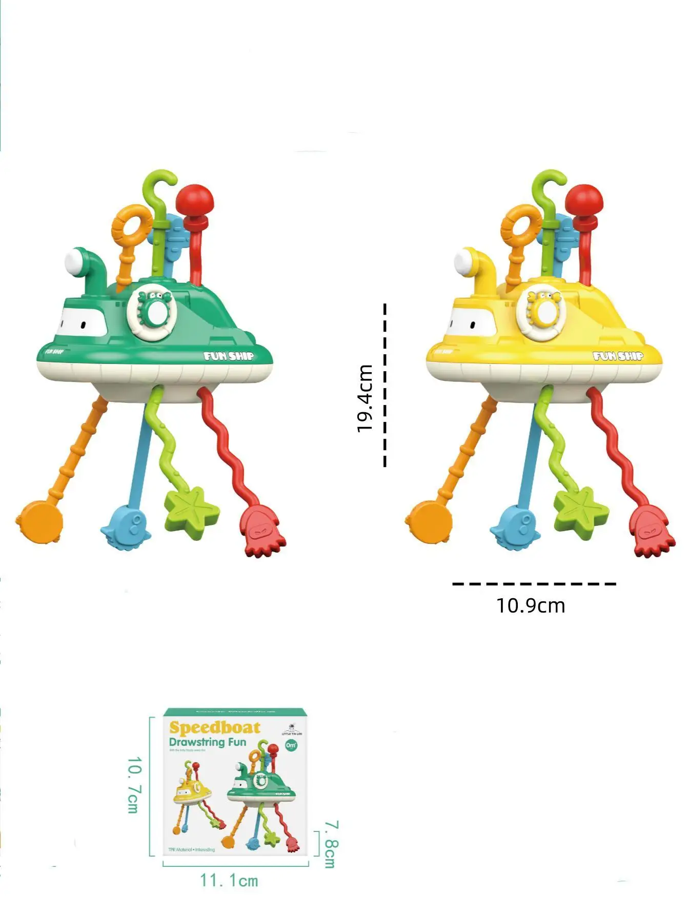 Jouets mentaires oriels Montessori pour bébés de 1 à 3 ans, couleurs aléatoires, ULcôtelée en silicone, jouet de dentition, petit bateau, 0 à 12 mois