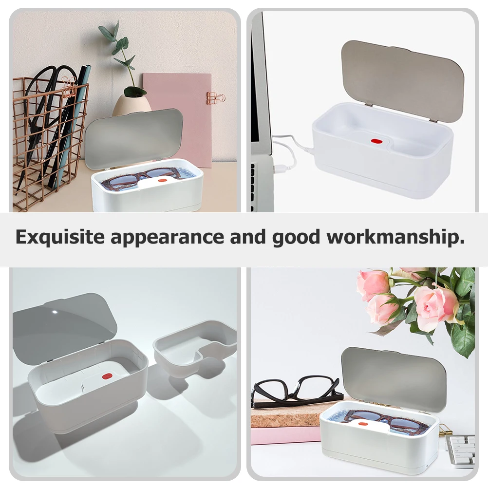 

High Frequency Vibration Portable Eyeglass Cleaner Household Watch Jewelry Diamond Cleaner Small Washing Box Strong Water