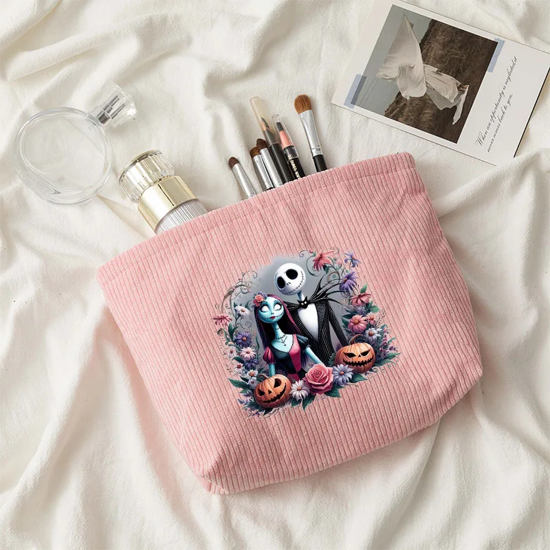 

The Nightmare Before Christmas Cosmetic Bags Girl Kawaii Anime Makeup Bag Woman Large Capacity Travel Grooming Bags Storage Bag