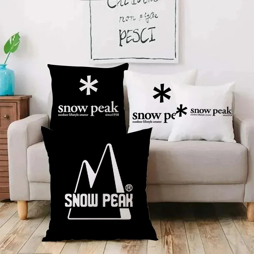 Pillow Covers Cartoon Outdoor S-Snows Peak logo Sofa Decorative Home Double-sided Printing Short Plush Cute Cushion Cover