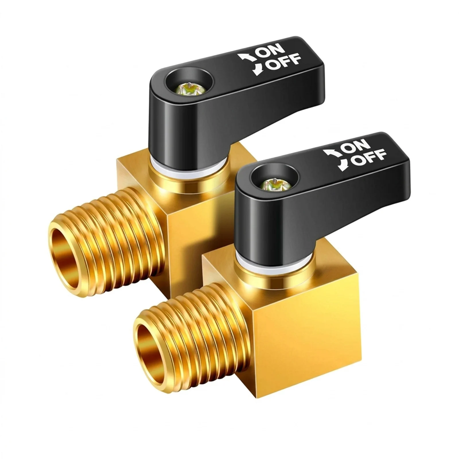 Pneumatic Control Valve Manual Override Ball Valve for Air Compressor Water Line Low Pressure Systems Brass PTFE Seal