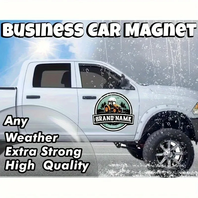 Custom Logo Car Magnet Sticker Personalized Business Logo Decal Vehicle Door Sticker Custom Advertising Decor Sticker image 3