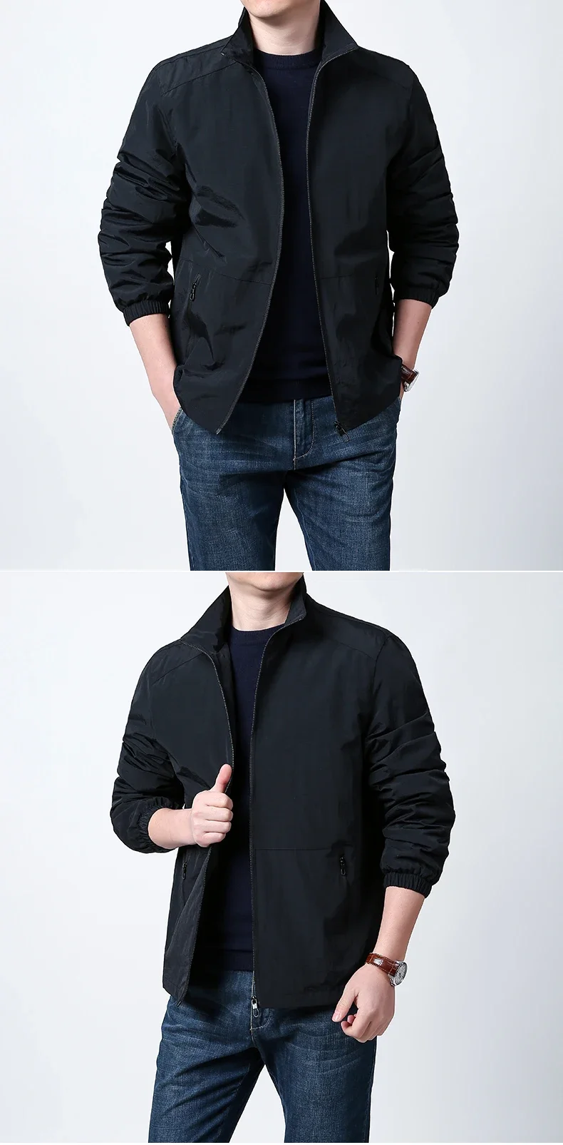 Men's Lightweight Packable Windbreaker Jacket 100% Polyamide Nylon Breathable Outdoor Sports Sun Protection Coat 2026