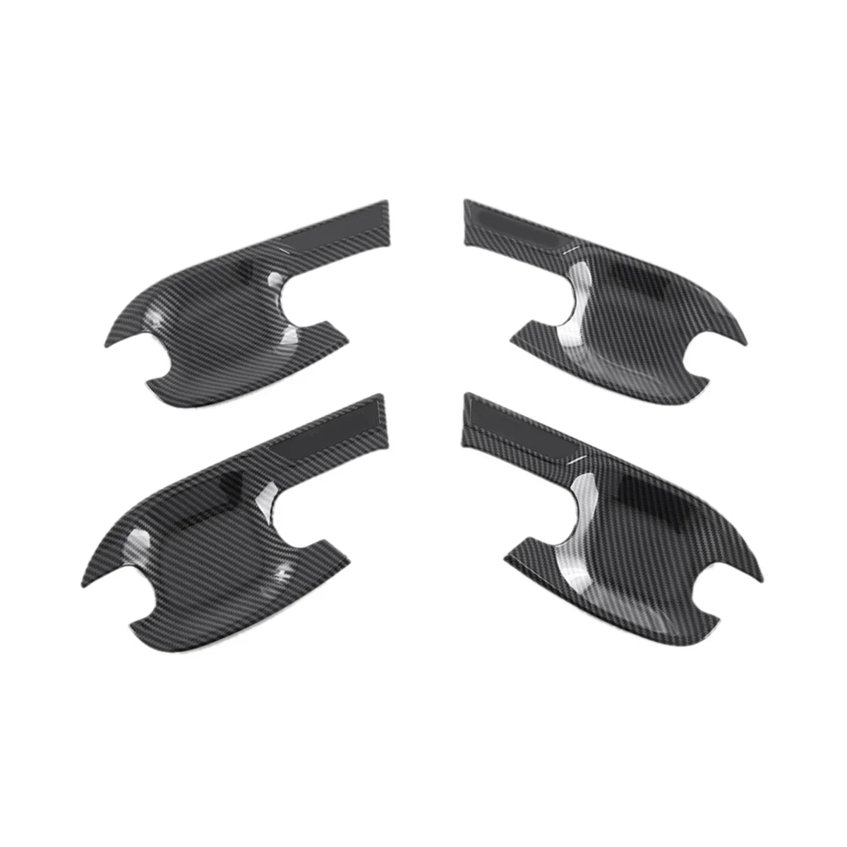 4Pcs Car Outer Door Handle Bowl Trim Cover for ISUZU D-MAX 2019-2023 Door Bowl Decor Sticker Exterior Accessories Carbon