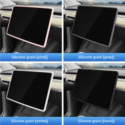 For Tesla Model 3/Y Navigation Screen Protector Silicone Frame Central Control Accessories Car Collision Prevention
