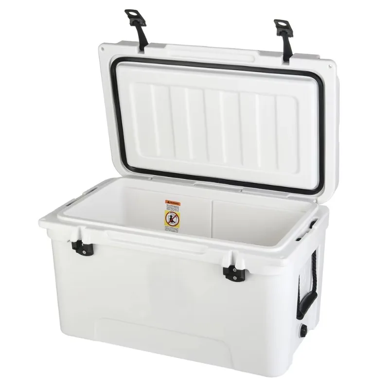 

Heavy-duty 65-liter plastic dry ice cooler box container on wheels