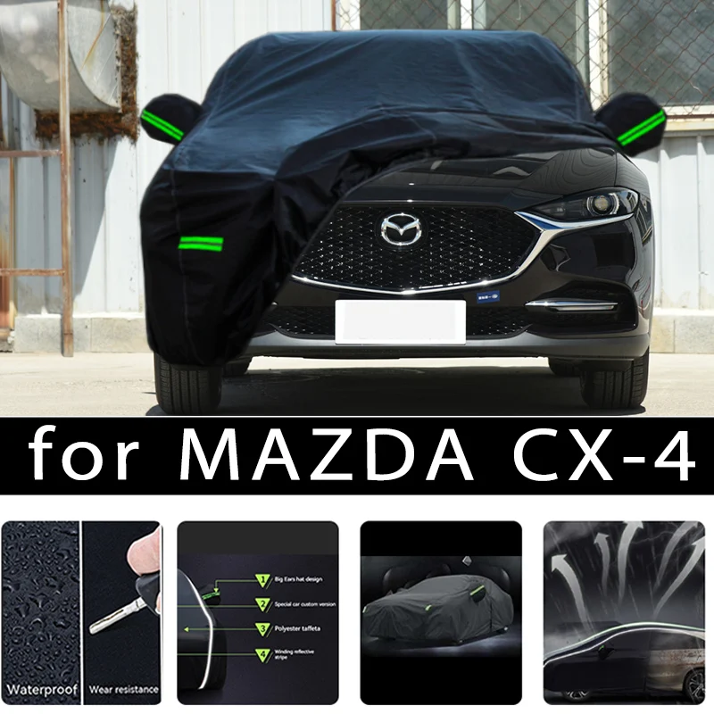 Outdoor Full Car Covers para MAZDA CX-4, Snow Cover, impermeável, Dustproof, Exterior, pára-sol, acessórios do carro