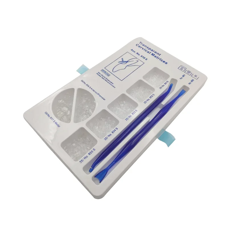 

277PCS Dental Cervical Matrix System for Composite Restorations Kerr Style Transparent 850S Gingival Matrices Dentist Tools