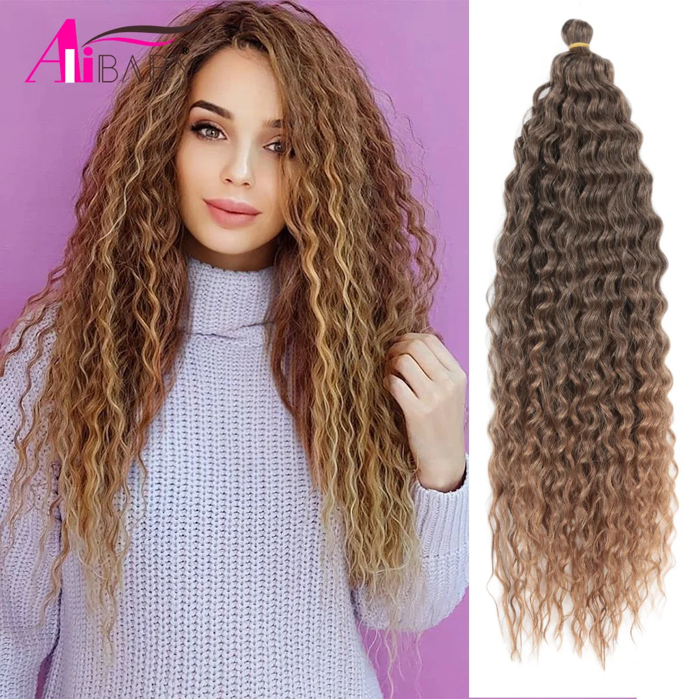 

Ariel Curl Deep Wave Twist Crochet Hair Ocean Wave Synthetic Braiding Hair Loose Smooth Wavy Natural Hair Extension Alibaby