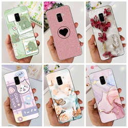For Samsung A8 2018 Case A8 Plus Cover SM-A530F SM-A730F Fundas Fashion Butterfly Marble Soft Bumper For Samsung A8+ 2018 Hoesje