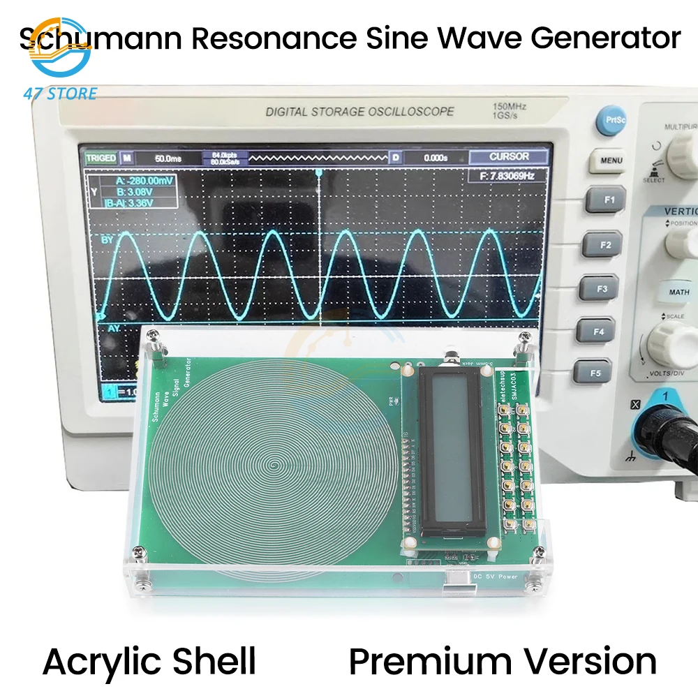 Adjustable 0.01Hz~100000Hz  7.83Hz Schumann Wave Generator Pure Sine Frequency Adjustable Signal Generator Current Generator