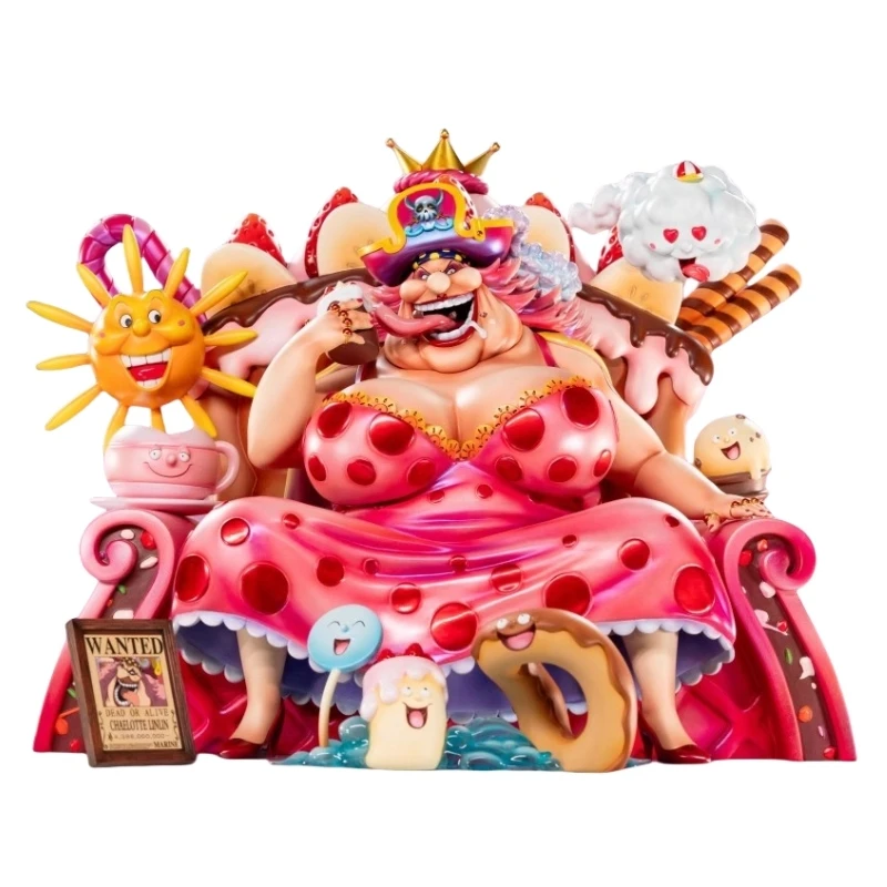 36Cm Gk Brain Hole Studio One Piece Sitting Posture Charlotte Linlin Big Mom Anime Action Figure Model Garage Kit Statue Toys