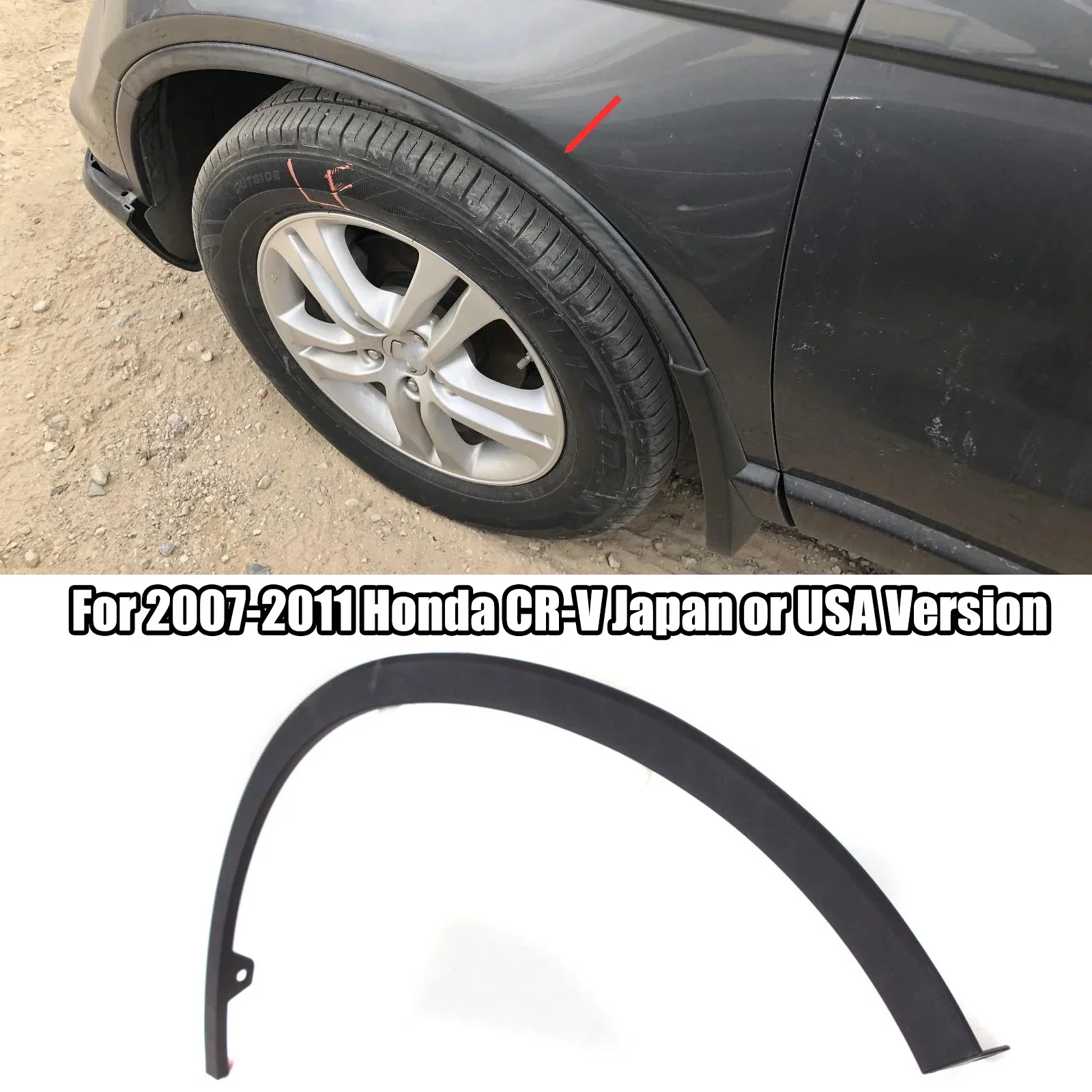 Wheel Eyebrow Fender Trim Molding For 2007-2011 Honda CR-V Japan or USA Version 74165SXSA00 HO1290104 Body Kit Car Accessories