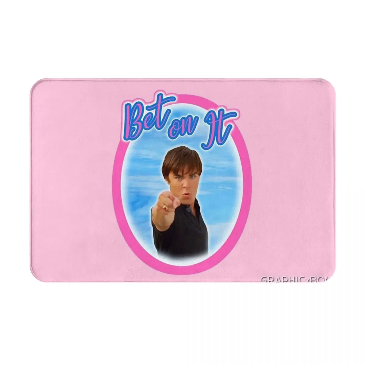 Troy Bolton Says Bet On It High School Facecloth Non-Slip Floor Mat BathroomThick And Comfortable, Durable Foot Mats