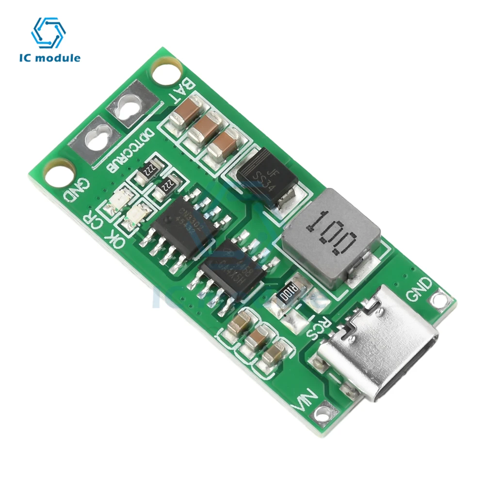 2S/3S/4S 1-4A Booster Module Lithium Polymer Battery Charger Module Type C DC 3-6V 8.4V 12.6V 16.8V