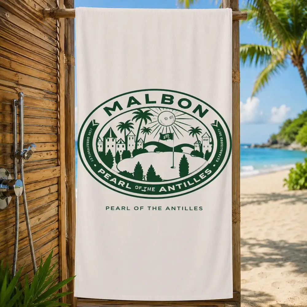 Marke Malbon Golfhandtuch, großes bedrucktes, schnell trocknendes Mikrofaser-Strandtuch, Gesichtstuch, weich, leicht, für Fitness, Camping, Spa – Detail 39
