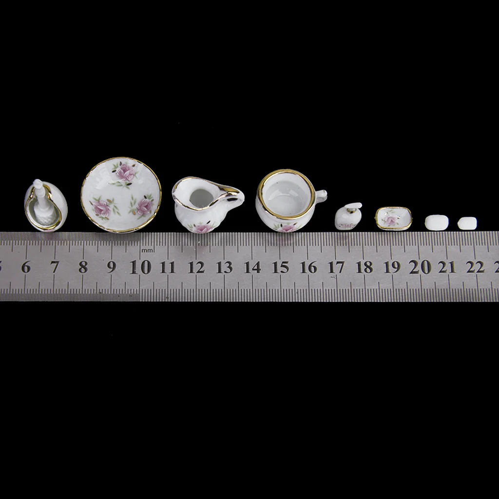 1:12 ドールハウス ミニチュア バスルーム家具コンテナセット -