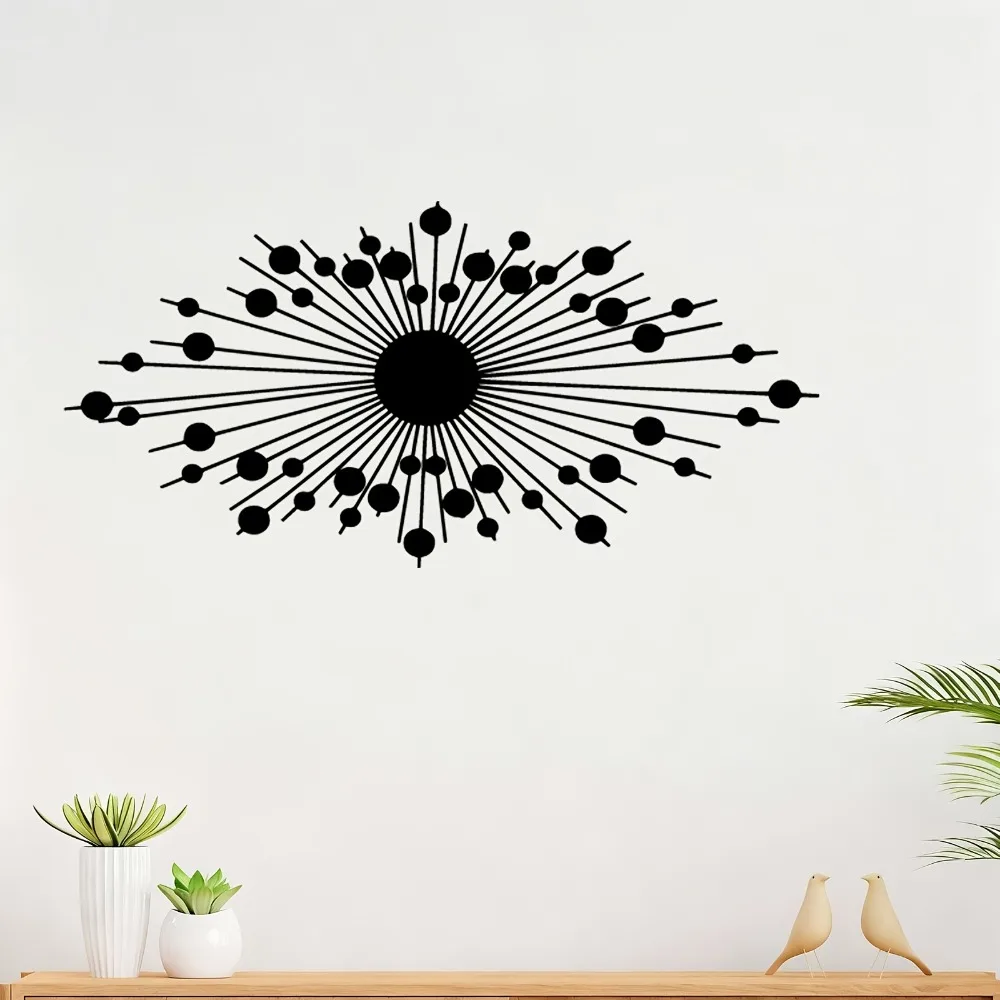 1PC Decorative Sundial Wall Sculpture, No Power Required, Perfect for Modern Nature Lovers