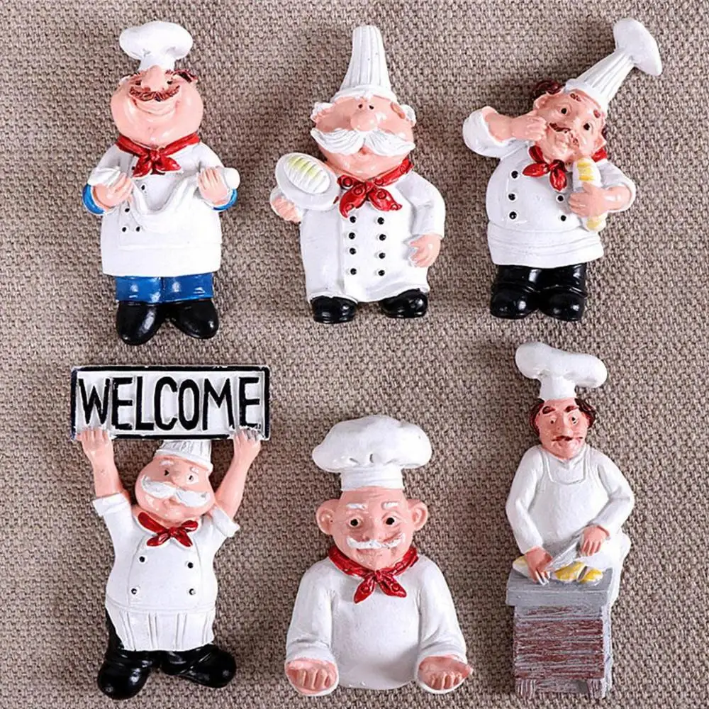 Cartoon Creative Decorative Cook Chef Magnetic Board Stickers Note Holder Fridge Magnets Message Sticker