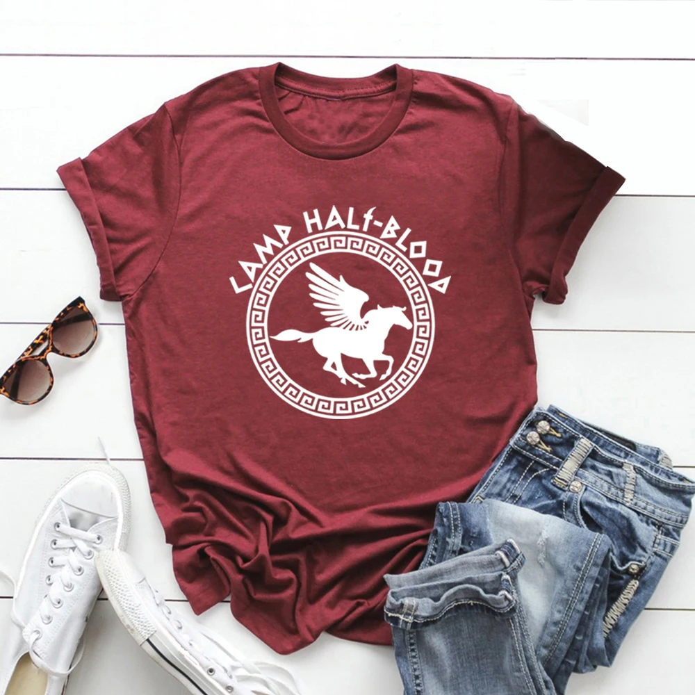 Camp Half Blood T Shirts Fall Training Camp Game Tshirt Halloween Magical Gift Unisex Short Sleeve T-shirts Casual Harajuku Tees