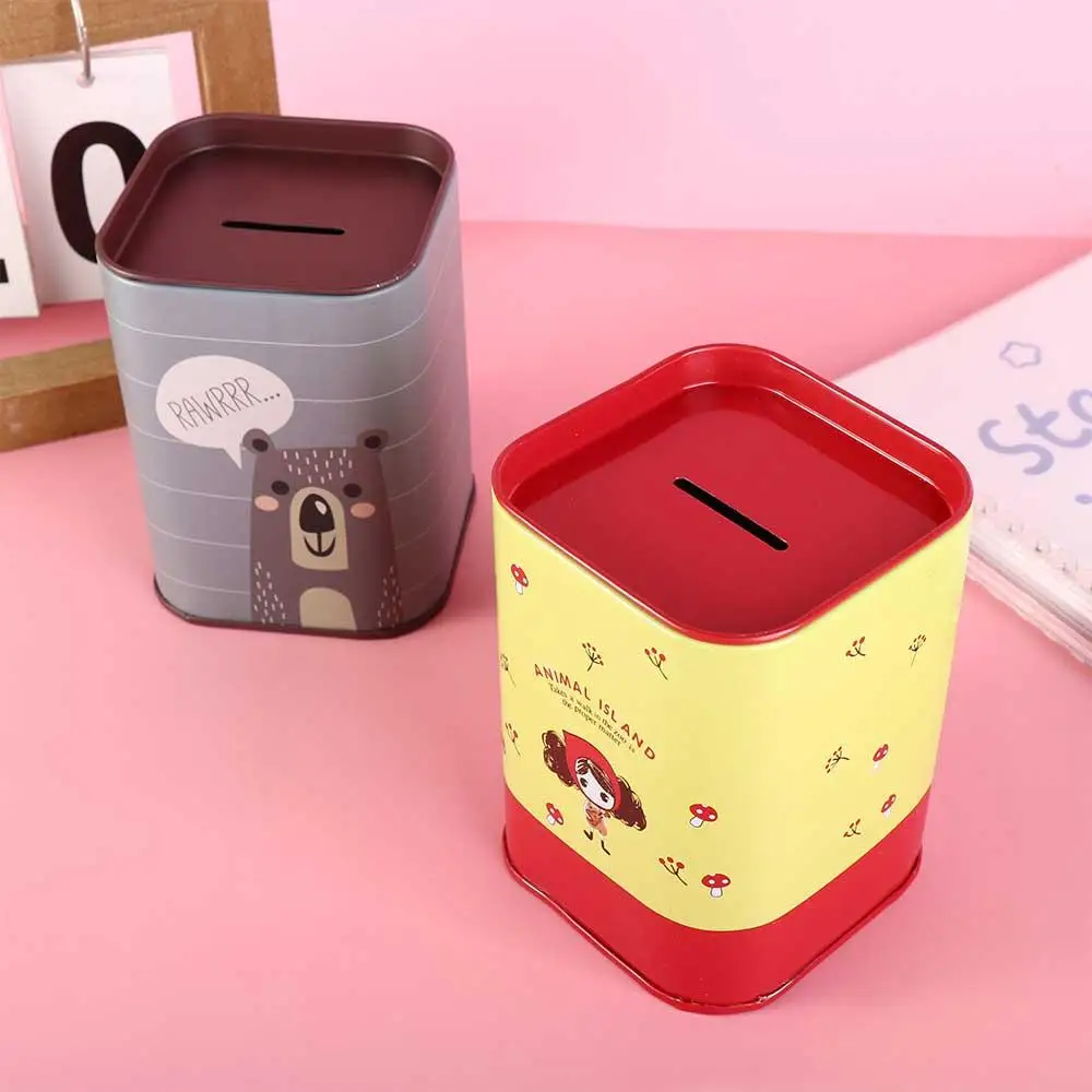 Cartoon Toy For Kids Toy Cash Cabinet Tinplate Giraffe Animal Home Decoration Cash Box Money Box Coin Box Metal Piggy Bank