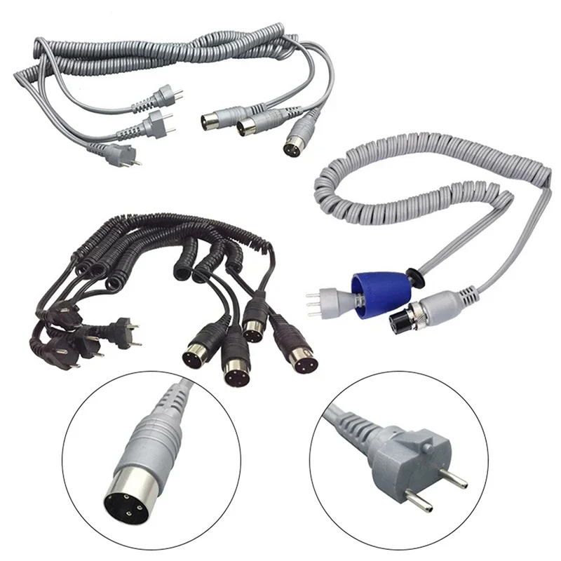 Schwarz Grau 3-polig 9mm 6mm Für Marathon Strong 210 204 90 105L 102L Nagel Griff Stromkabel elektrische Maniküre Bohrer Frühling Draht