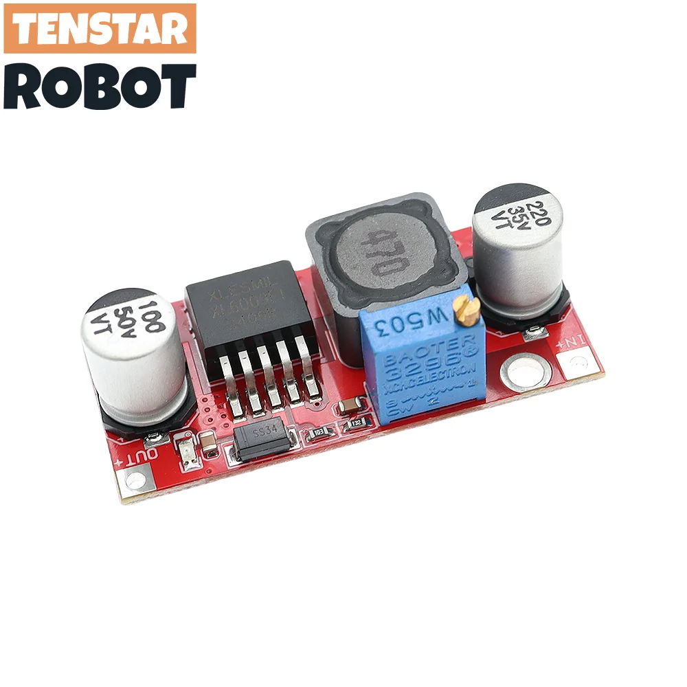 TENSTAR 3pcs XL6009 DC-DC Booster Module Red Board  5-40V 15W Power Supply Output Adjustable Super LM2577 Step-Up