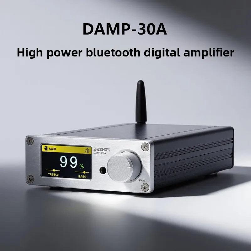 BRZHIFI 2025 سلسلة جديدة DAMP-30A حمى فئة سطح المكتب المنزلي عالية الطاقة بلوتوث 5.2 200 واط مضخم الطاقة الرقمي فئة D