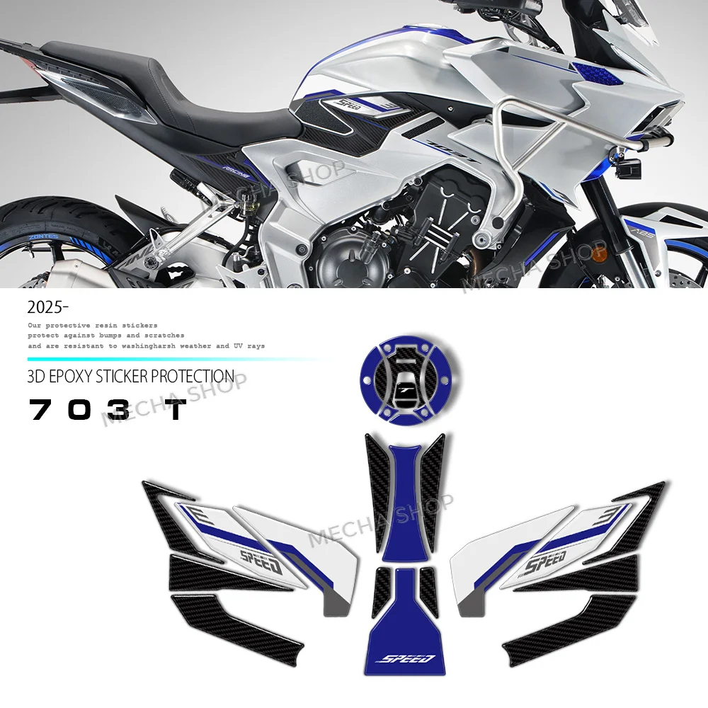 

Аксессуары для мотоциклов, 3D наклейки из эпоксидной смолы, защитные наклейки, комплект наклеек для Zontes 703 T 2026