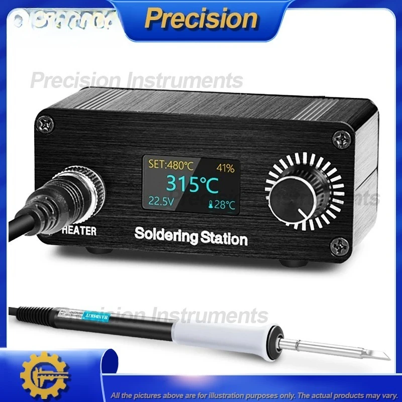 طقم مكواة لحام صغيرة بدرجة حرارة قابلة للتعديل لعام 2026 مع شاشة OLED أداة إصلاح محمولة للاستخدام المنزلي