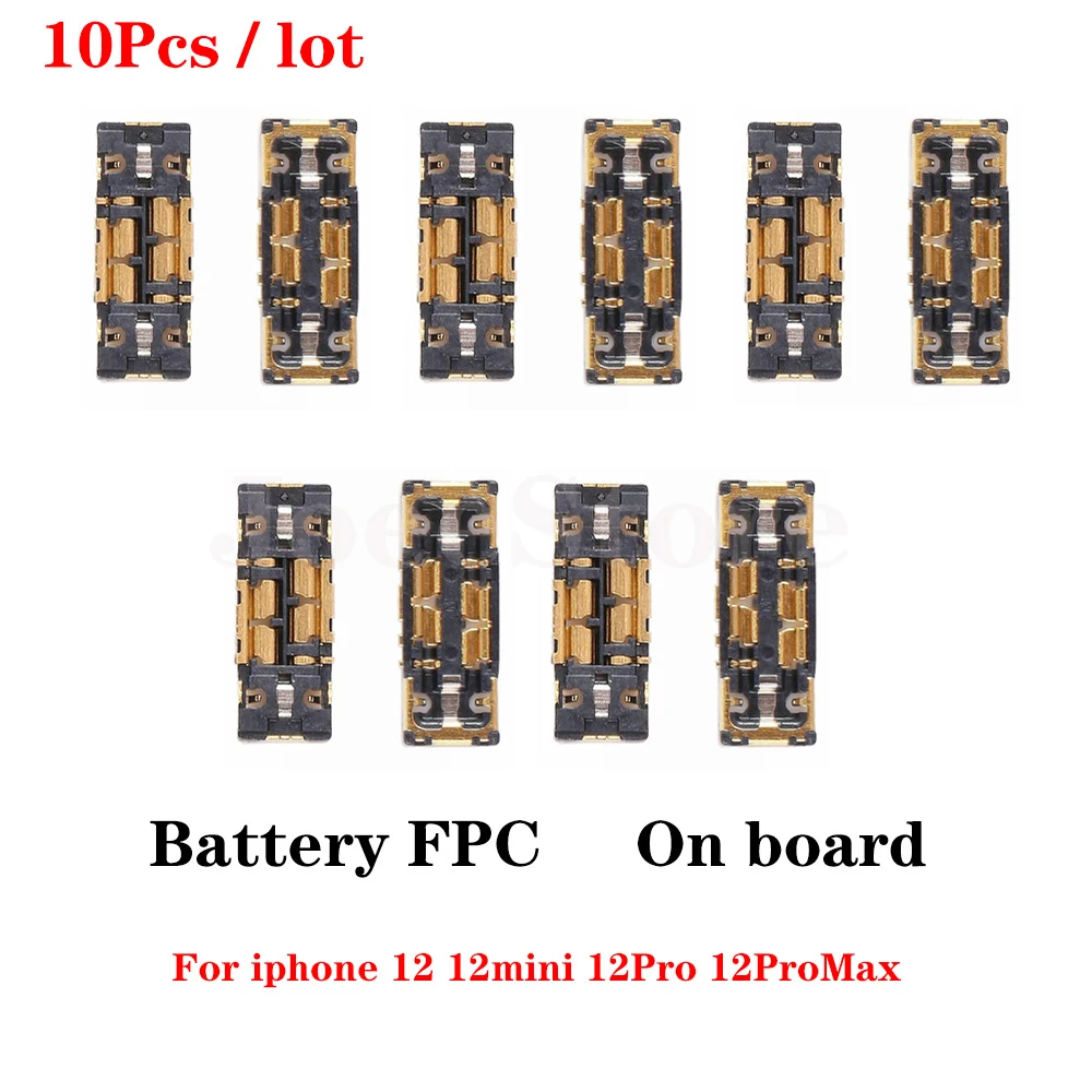 JoeeStore 10pcs Battery FPC Connector For iPhone 6 6S 7 8 Plus X XS XR 11 12 13 Pro Max on Board Clip Plug Flex Cable Parts