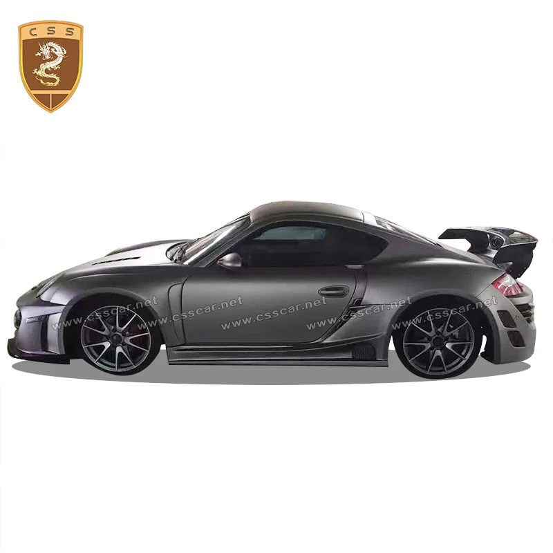 Fiberglas CSS Wide Body Kit für Porsche 987,2 Cayman Auto Stoßstangen teile