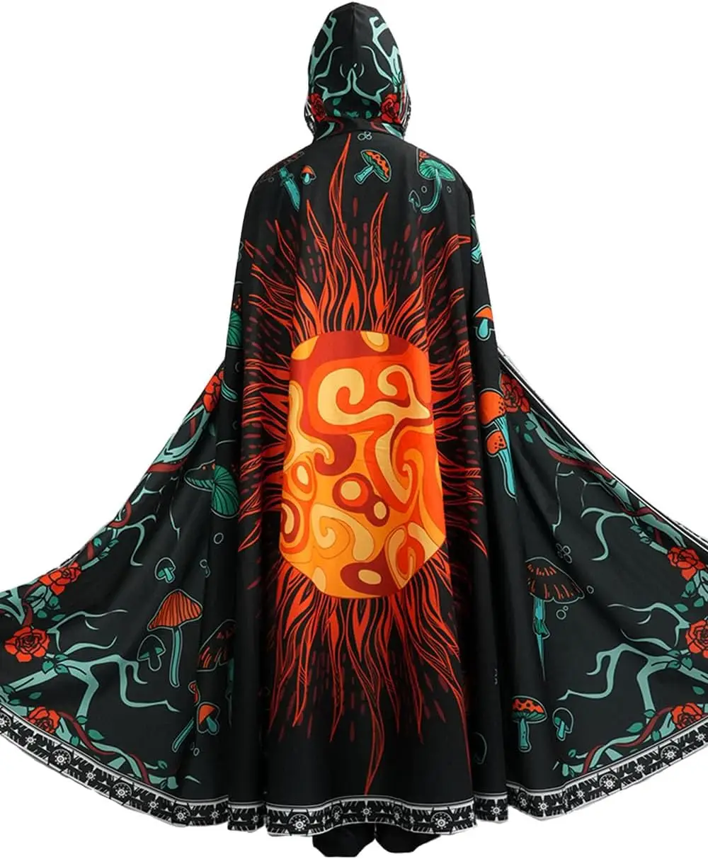 Mantello con cappuccio, mantello con cappuccio unisex con stampa HD, costume cosplay adulto uomo donna felpe natalizie mantello costumi cosplay