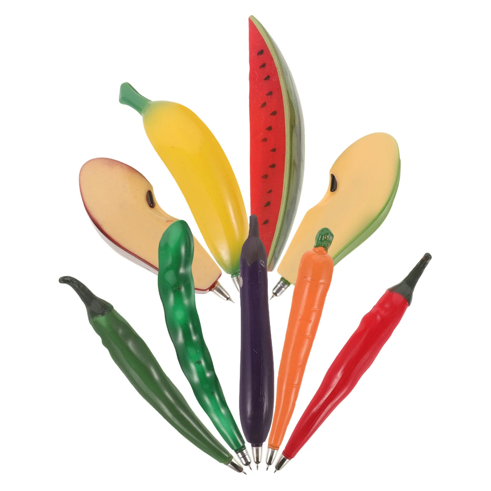 9 Pcs Ballpoint Pen Unique Vegetable Pens Office Supplies Nurse and Vegatble Shaped